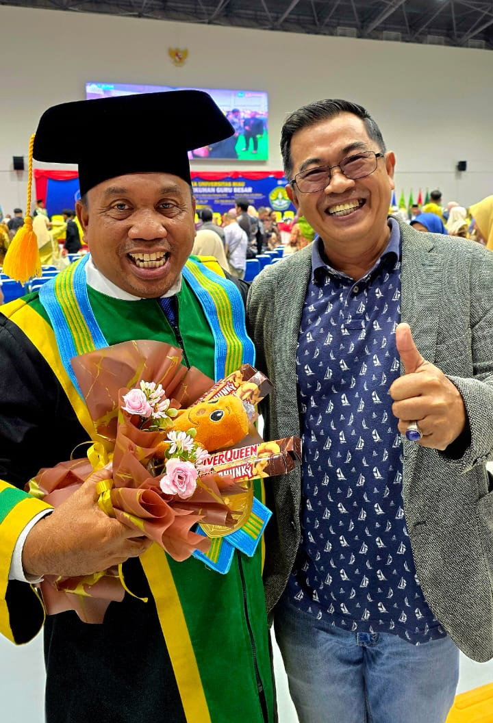 Ketua Gabsi Provinsi Riau, Raja Isyam Azwar bersama Profesor Dr. Rahman Karnila SPi MSi (foto: istimewa)