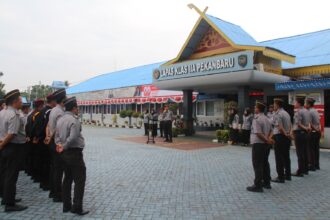 Lapas Pekanbaru melakukan apel persiapan pemberian remisi kepada Warga Binaan.