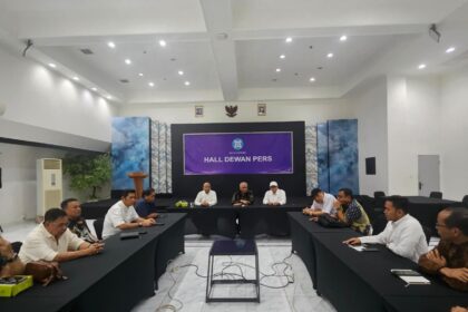 Rapat pengumuman susunan pengurus PWI Pusat periode 2025–2030. 