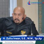 Komisioner Komisi Informasi Provinsi Riau H. Zufra Irwan, SE, MM, SpAp.